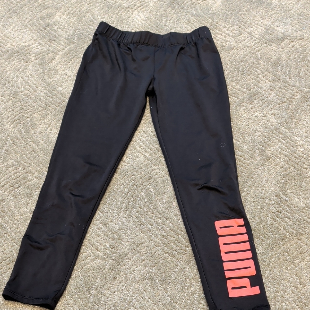 Puma Black Leggings with  Side Logo